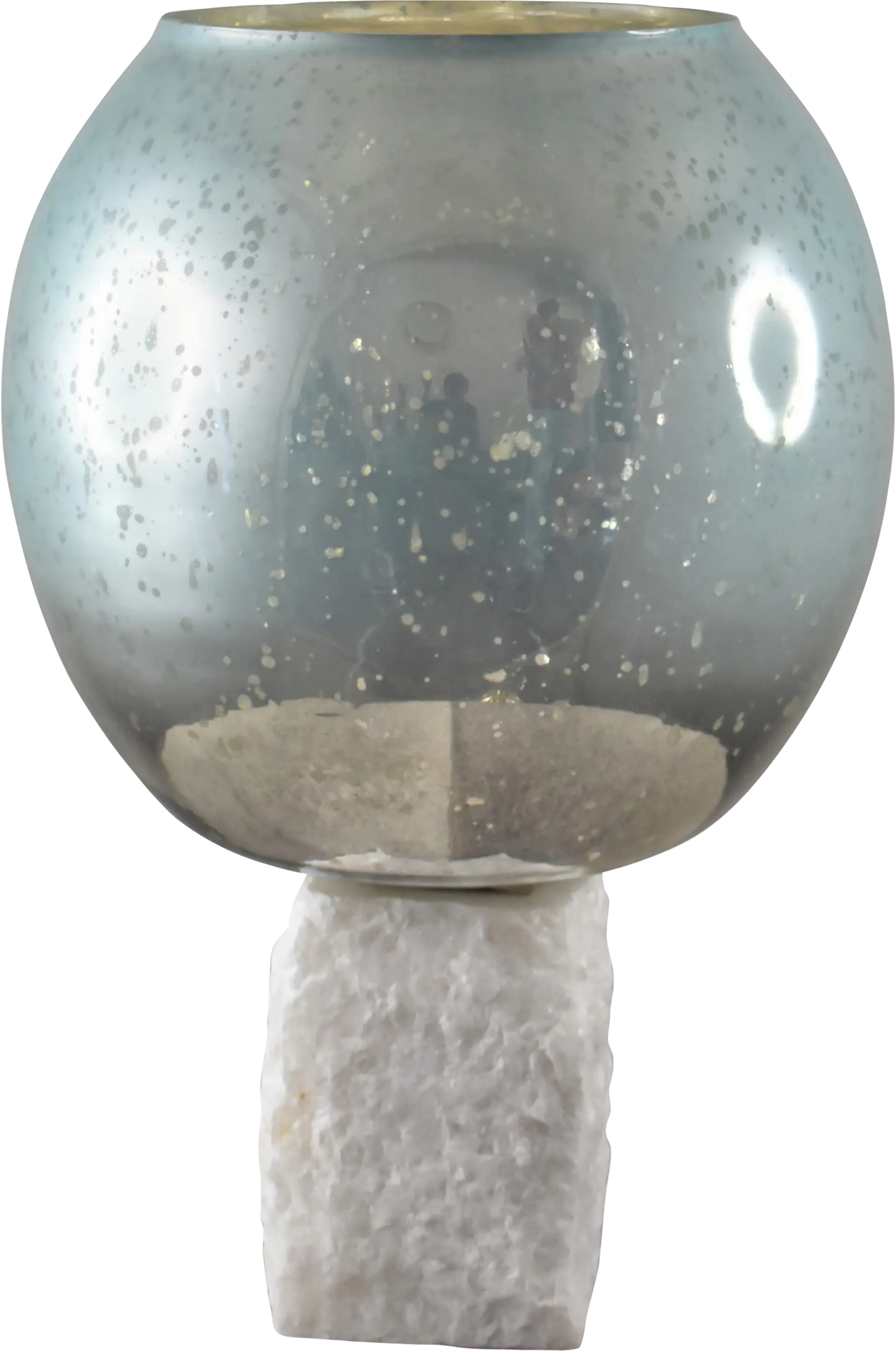 Firth Blue 15 in. Pillar Candle Holder
