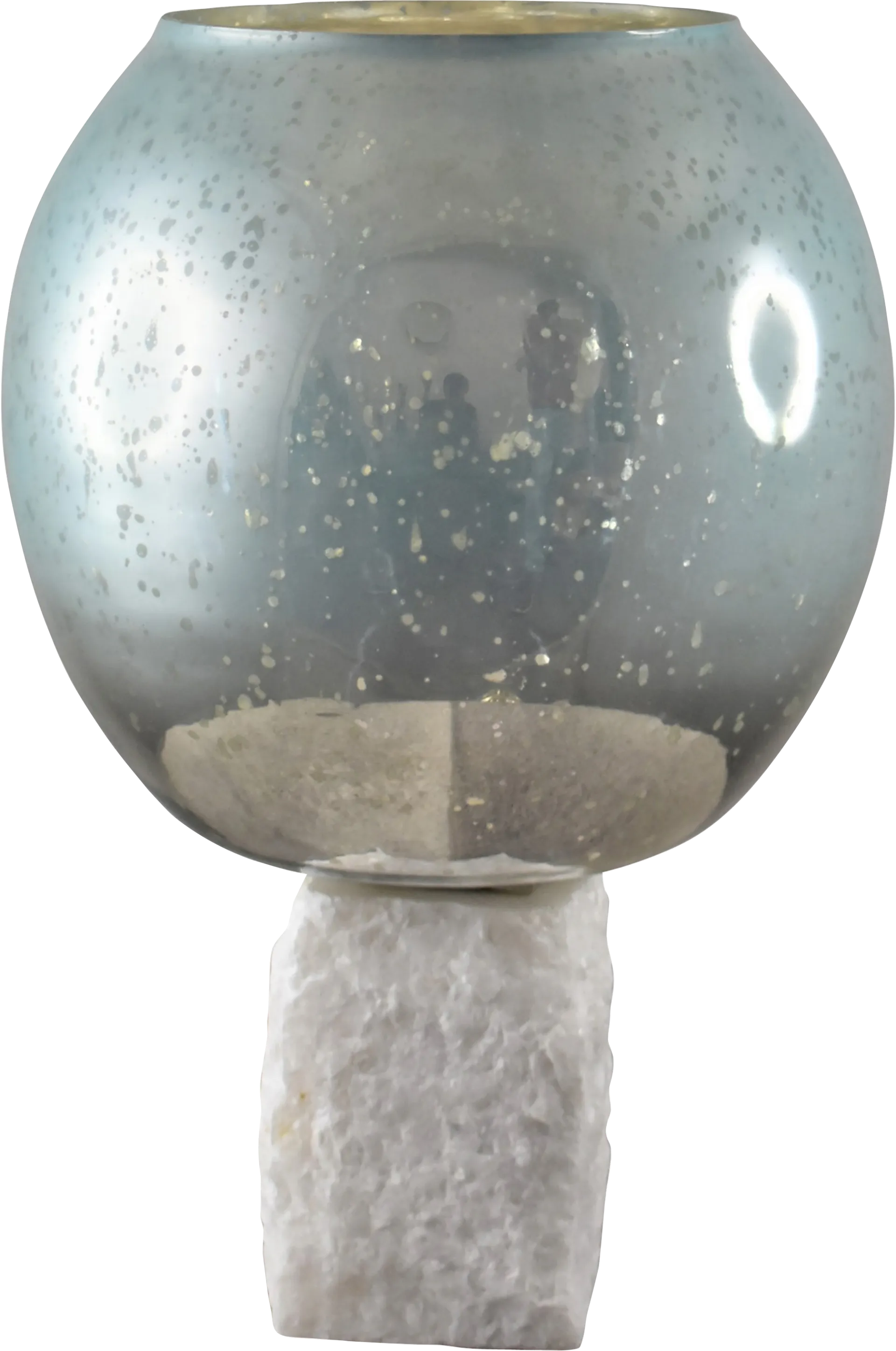 Firth Blue 15 in. Pillar Candle Holder - Image 1