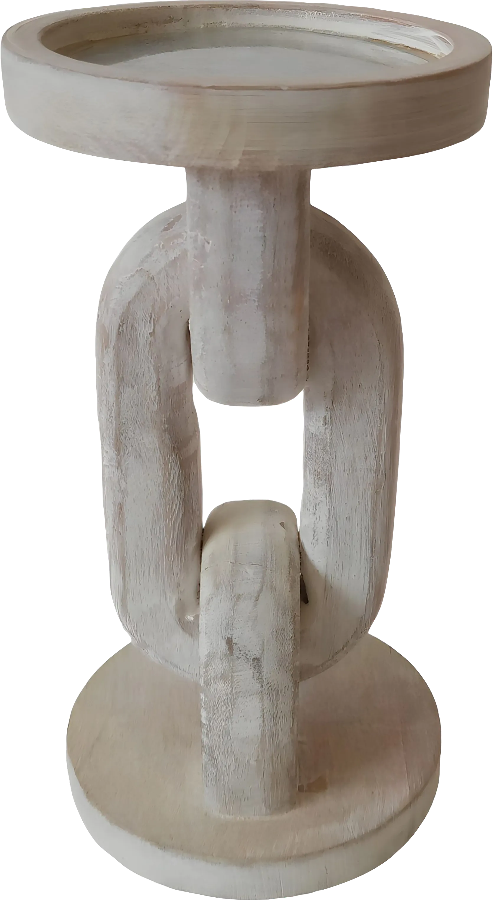 Glenancoe White 8 in. Pillar Candle Holder - Thumbnail - Image 1