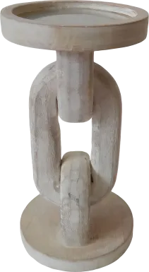 Glenancoe White 8 in. Pillar Candle Holder