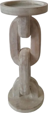 Glenancoe White 11 in. Pillar Candle Holder