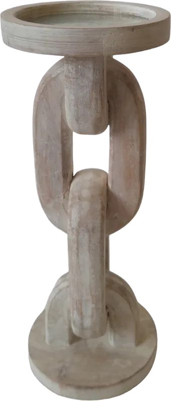 Glenancoe White 11 in. Pillar Candle Holder