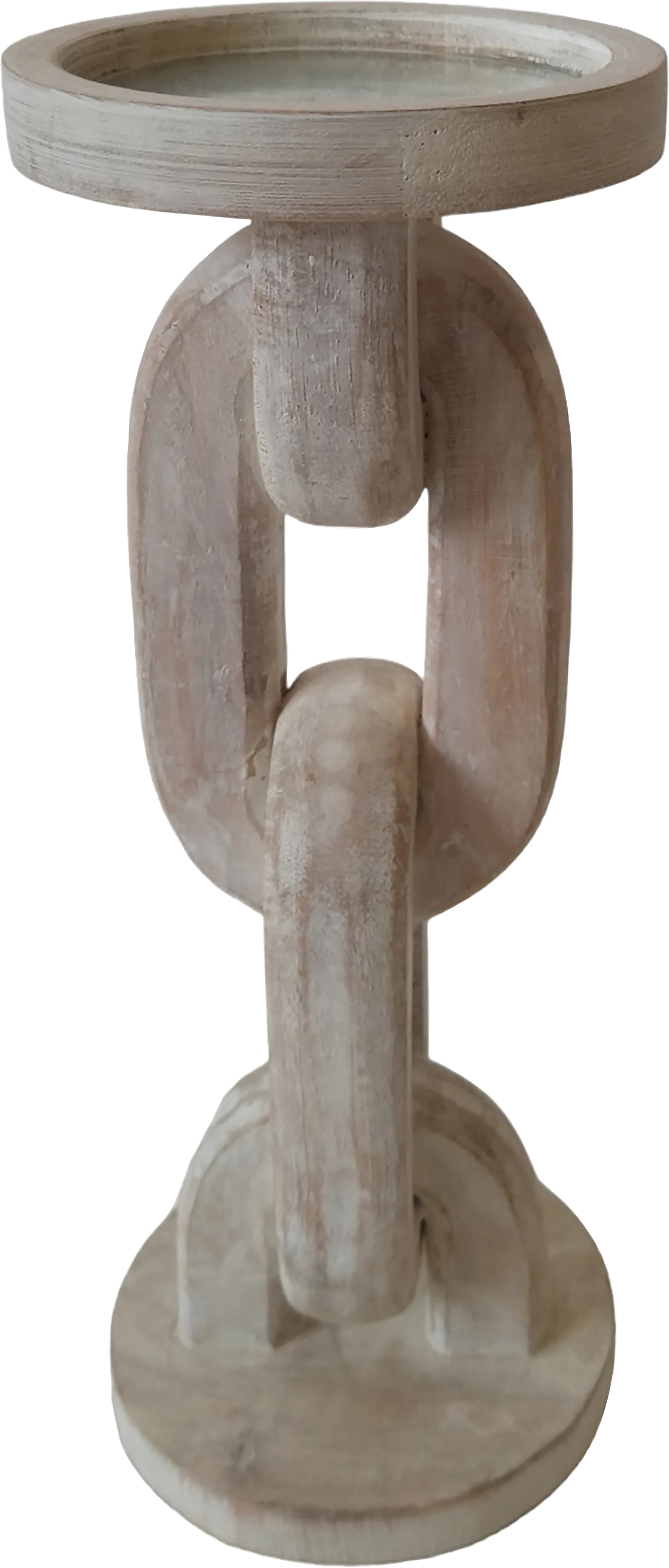 Glenancoe White 11 in. Pillar Candle Holder - Image 1