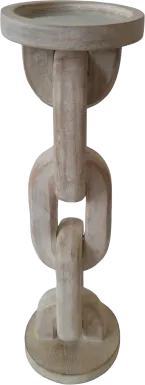 Glenancoe White 14 in. Pillar Candle Holder