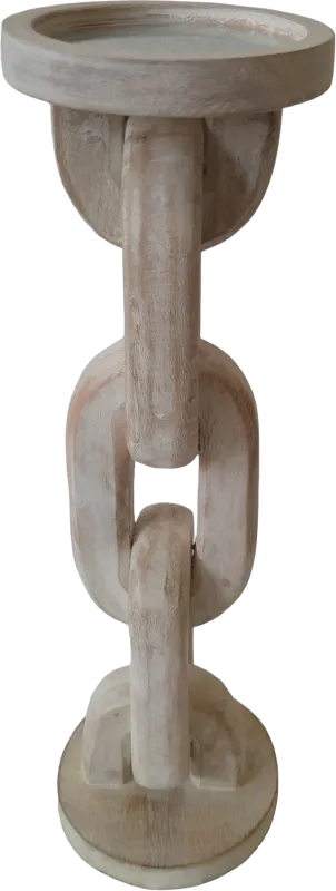 Glenancoe White 14 in. Pillar Candle Holder