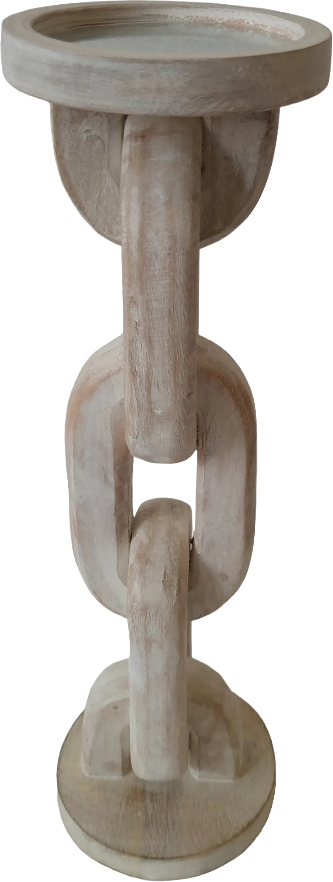 Glenancoe White 14 in. Pillar Candle Holder - Image 1