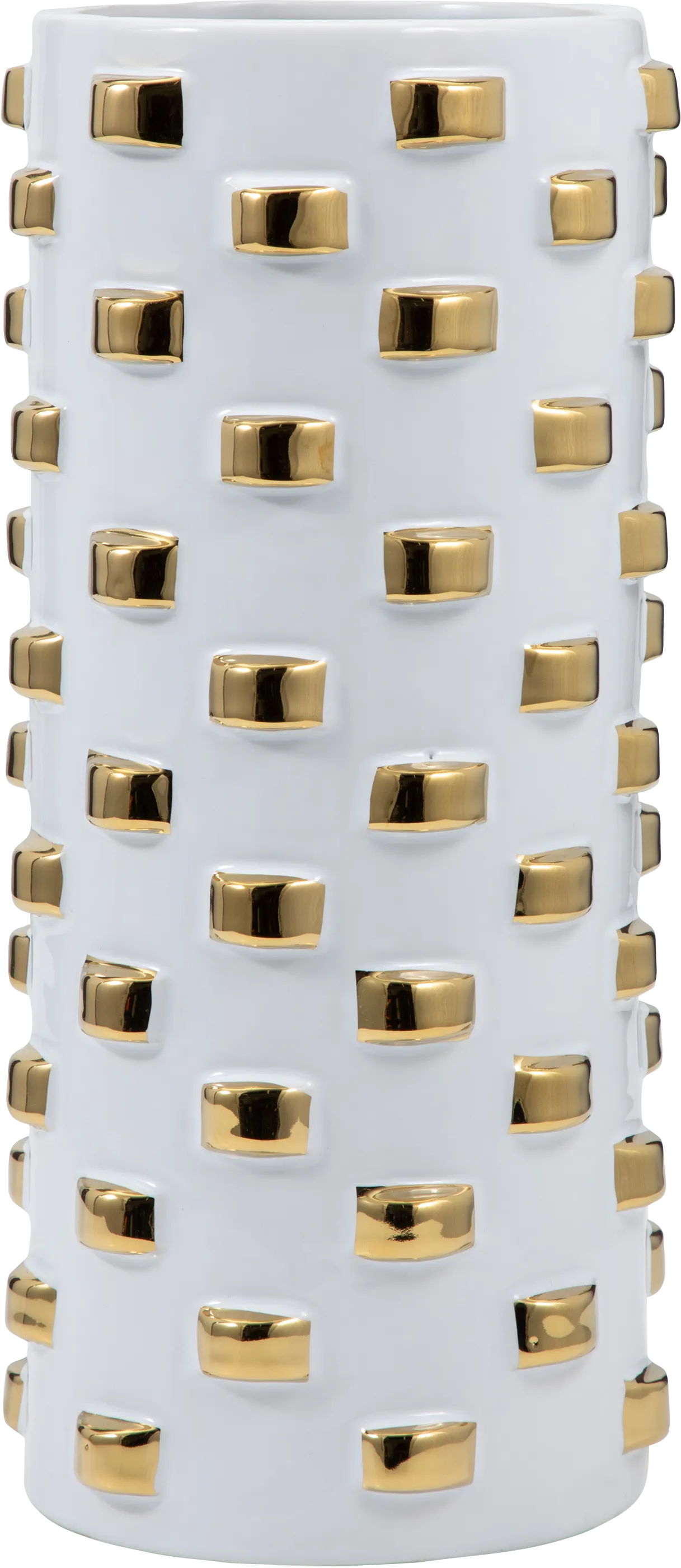 Hesperia White 11 in. Vase - Image 1