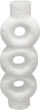 Jellaison White 17 in. Vase