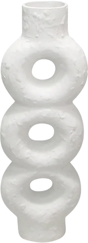 Jellaison White 17 in. Vase