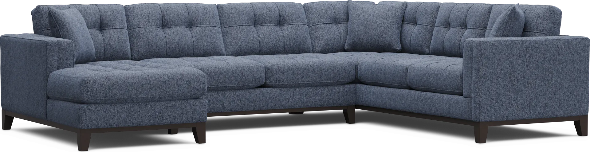 Chatham Navy 3 Pc Sectional - Image 1