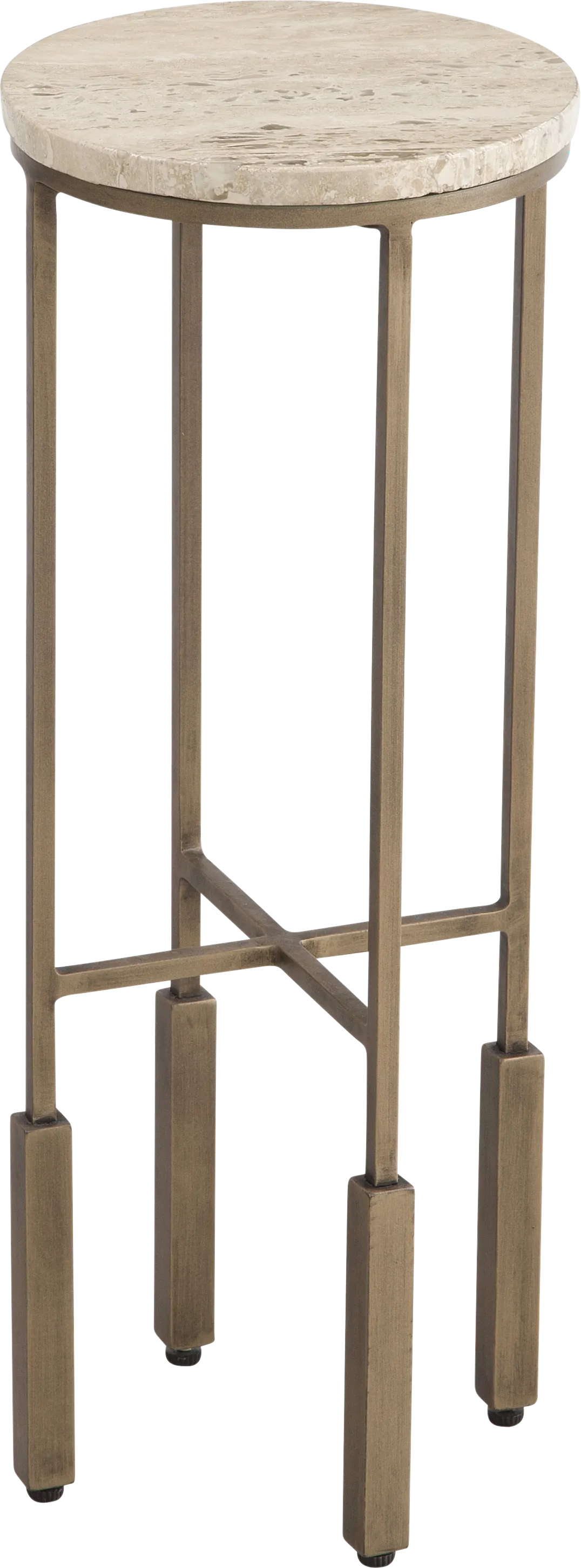 Preschern Brass Accent Table - Image 1