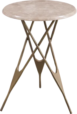 Wilene Brass Accent Table