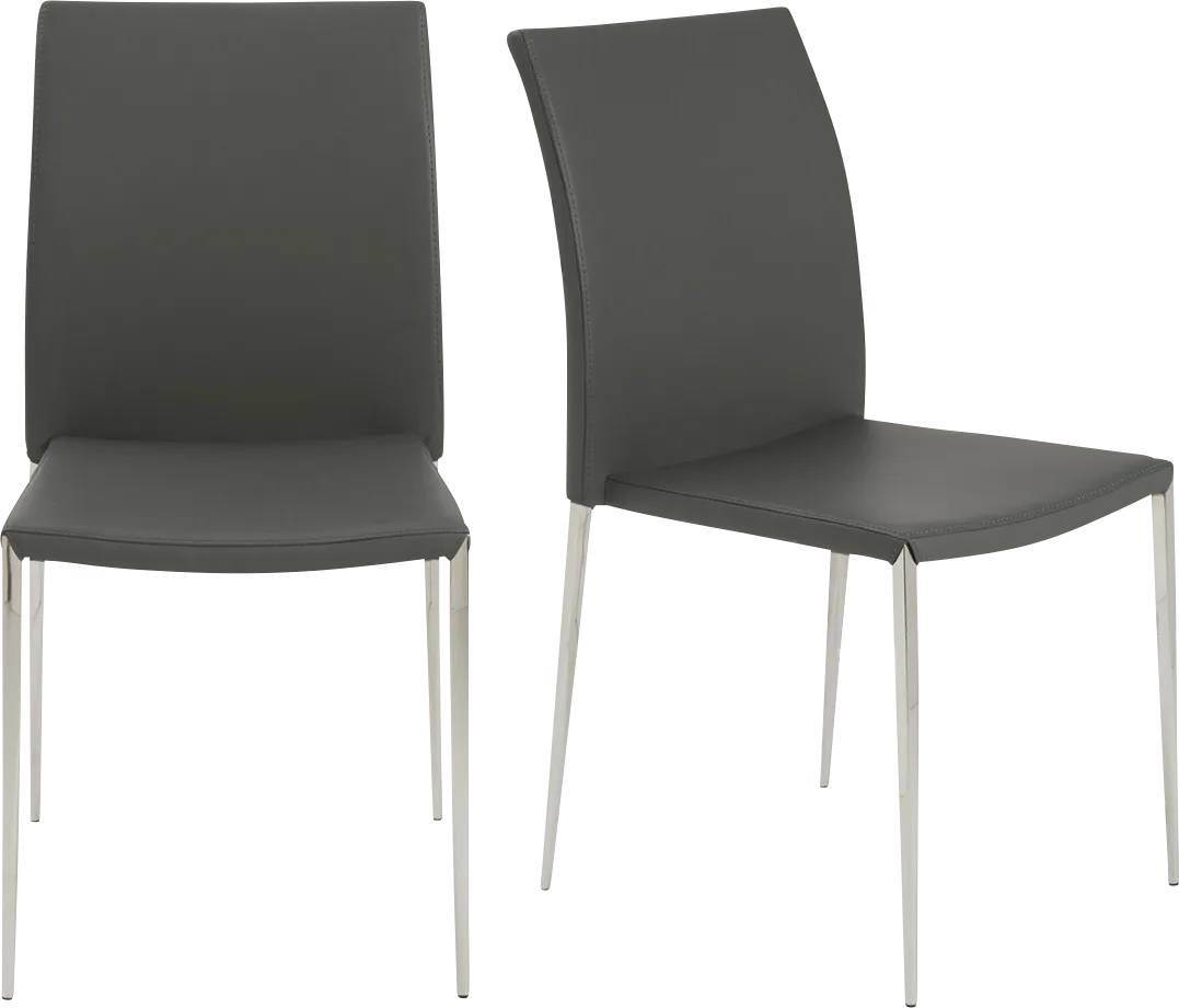 Aracobra Gray Dining Chair, Set of 2 - Image 1
