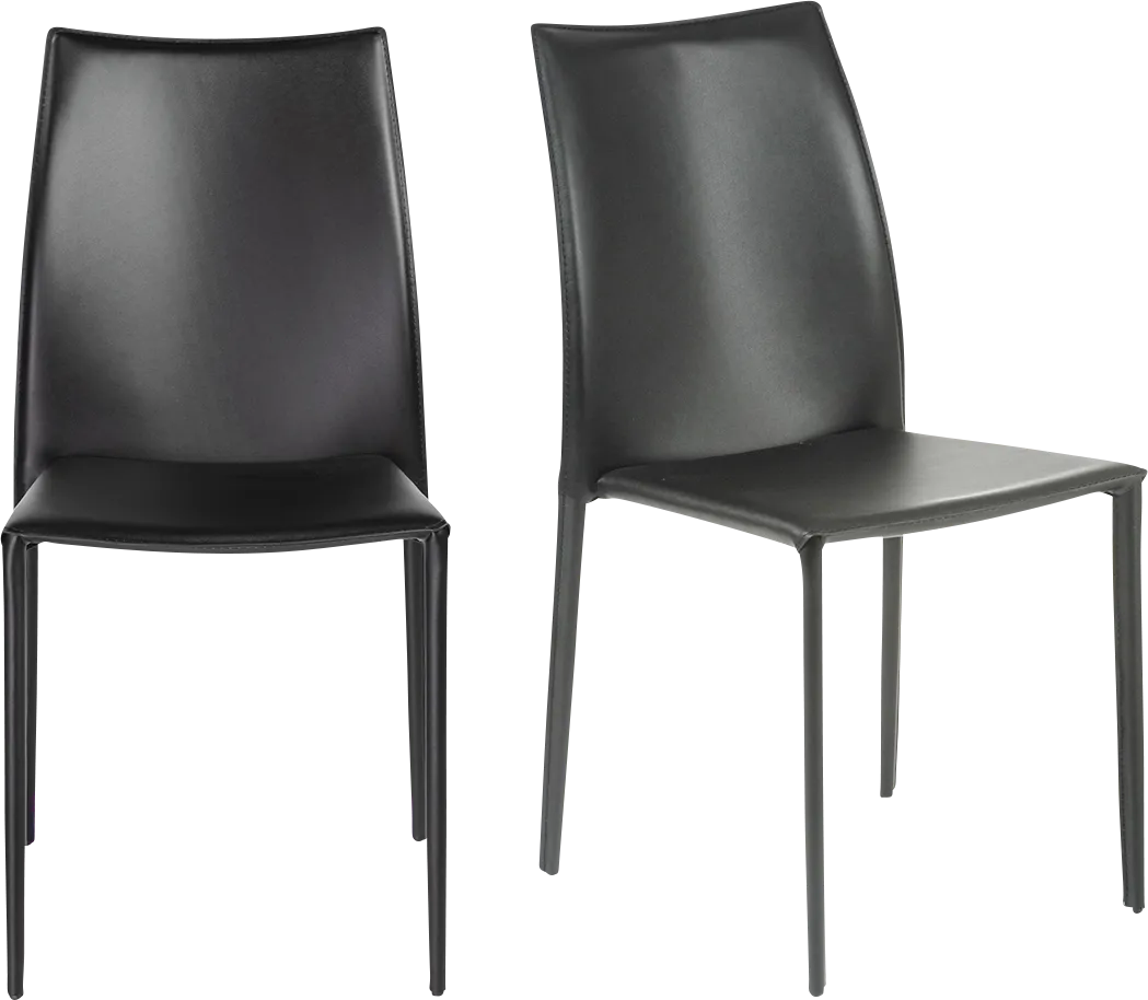 Attakapas Black Dining Chair, Set of 2 - Thumbnail - Image 1