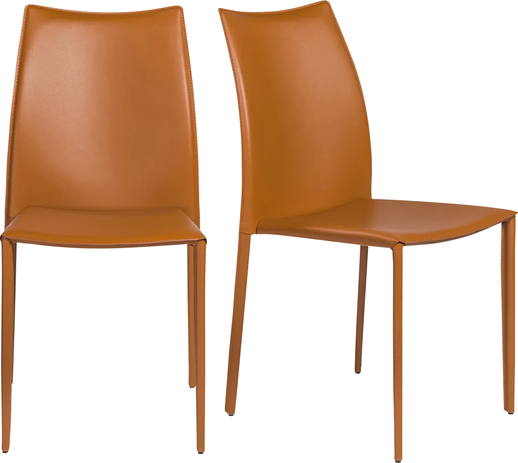 Attakapas Cognac Dining Chair, Set of 2 - Image 1