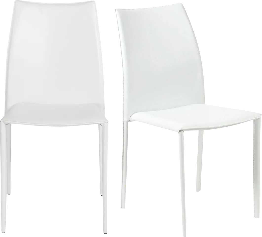 Attakapas White Dining Chair, Set of 2 - Thumbnail - Image 1
