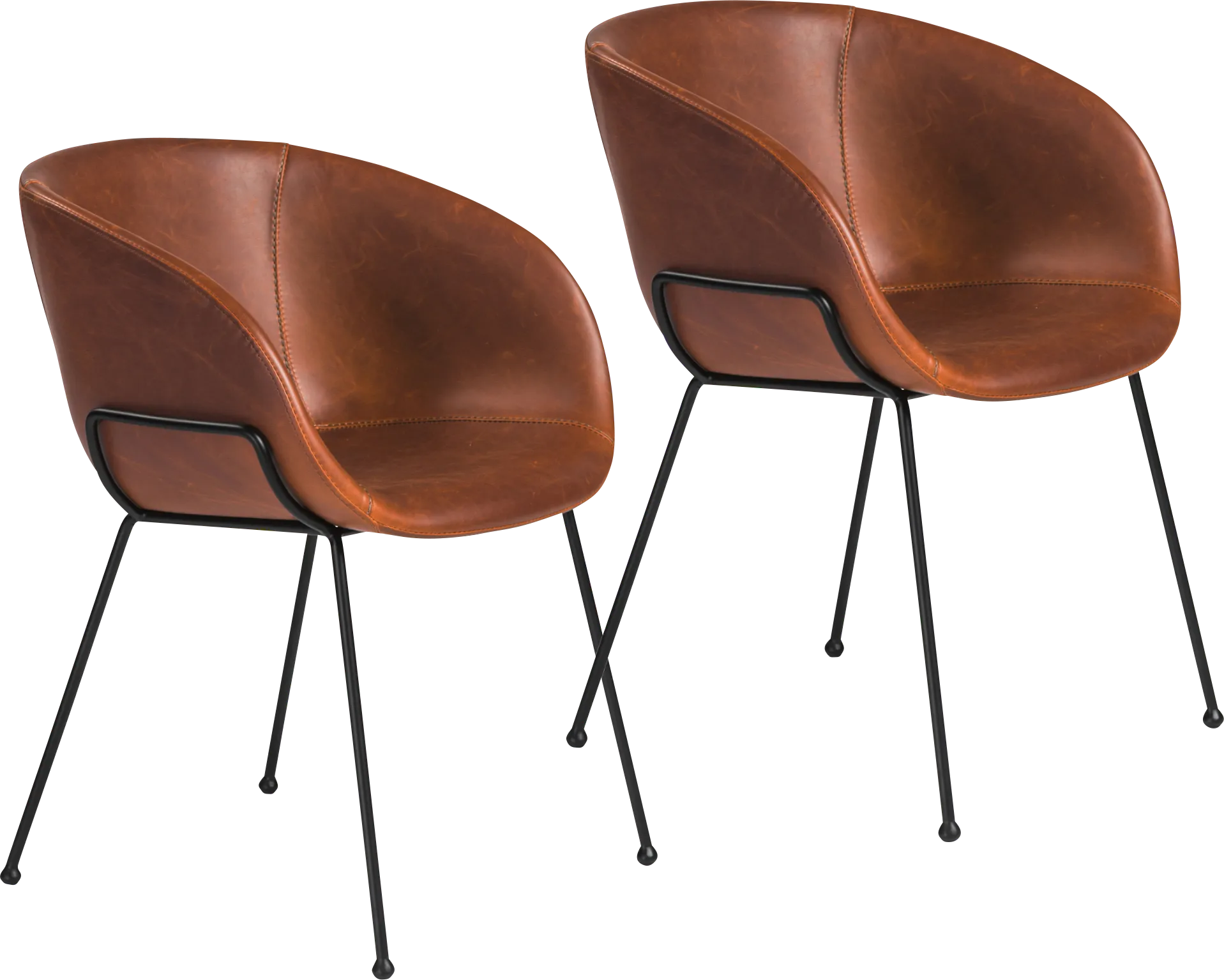 Choupique Dark Brown Arm Chair, Set of 2 - Image 1