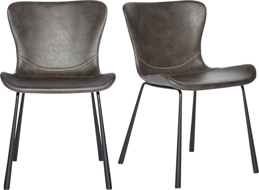 Daigle Dark Gray Dining Chair, Set of 2