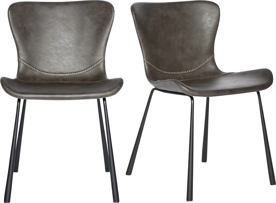 Daigle Dark Gray Dining Chair, Set of 2 - Image 1