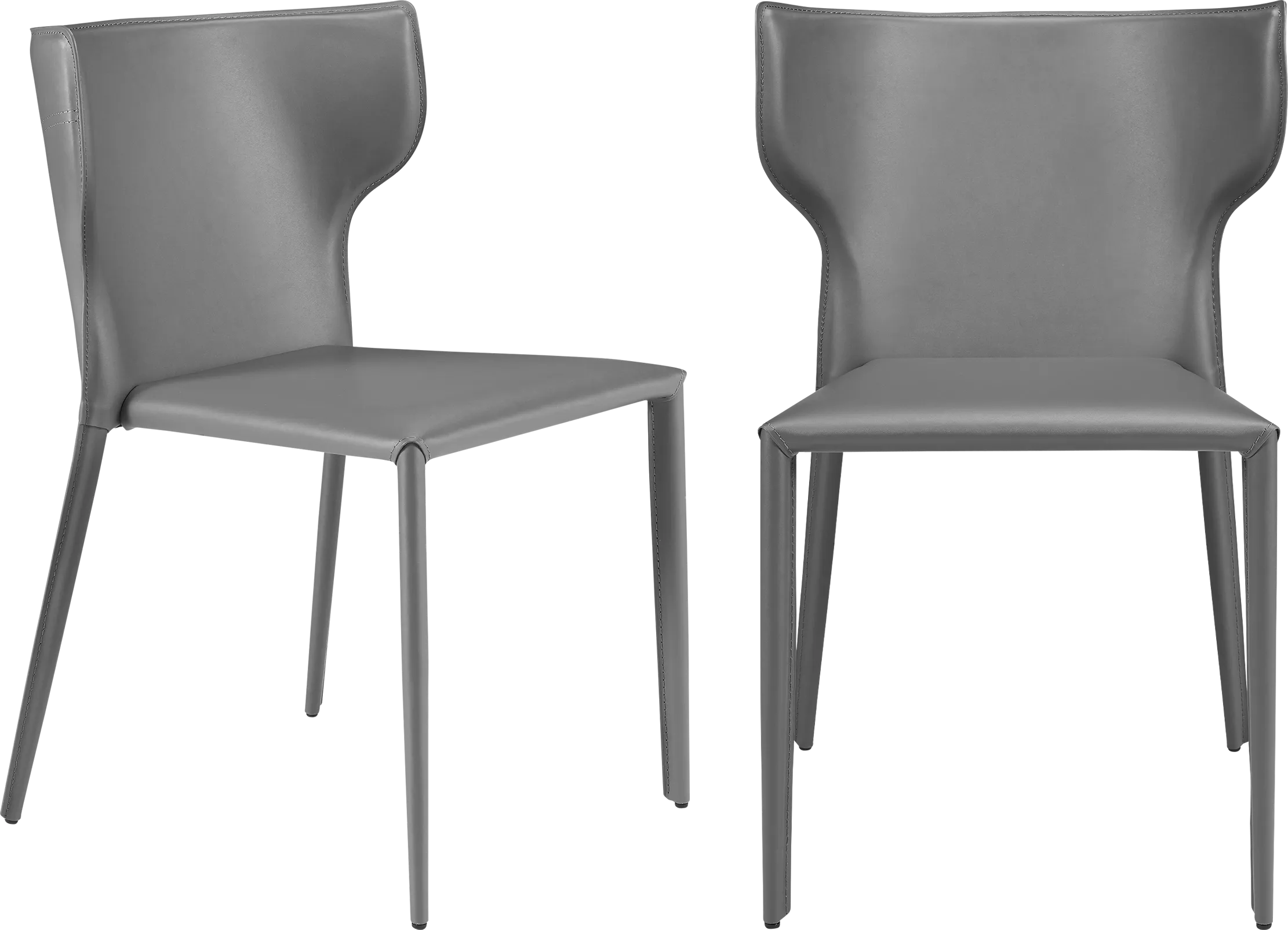 Drost Gray Dining Chair, Set of 2