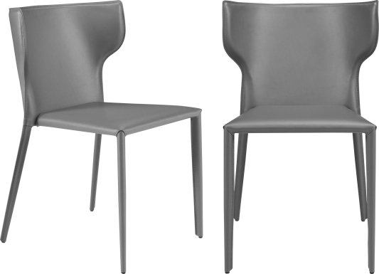 Drost Gray Dining Chair, Set of 2