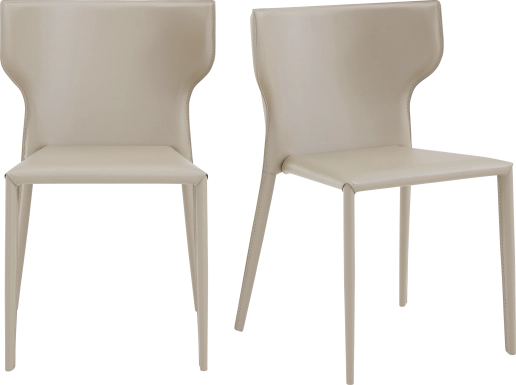 Drost Light Gray Dining Chair, Set of 2