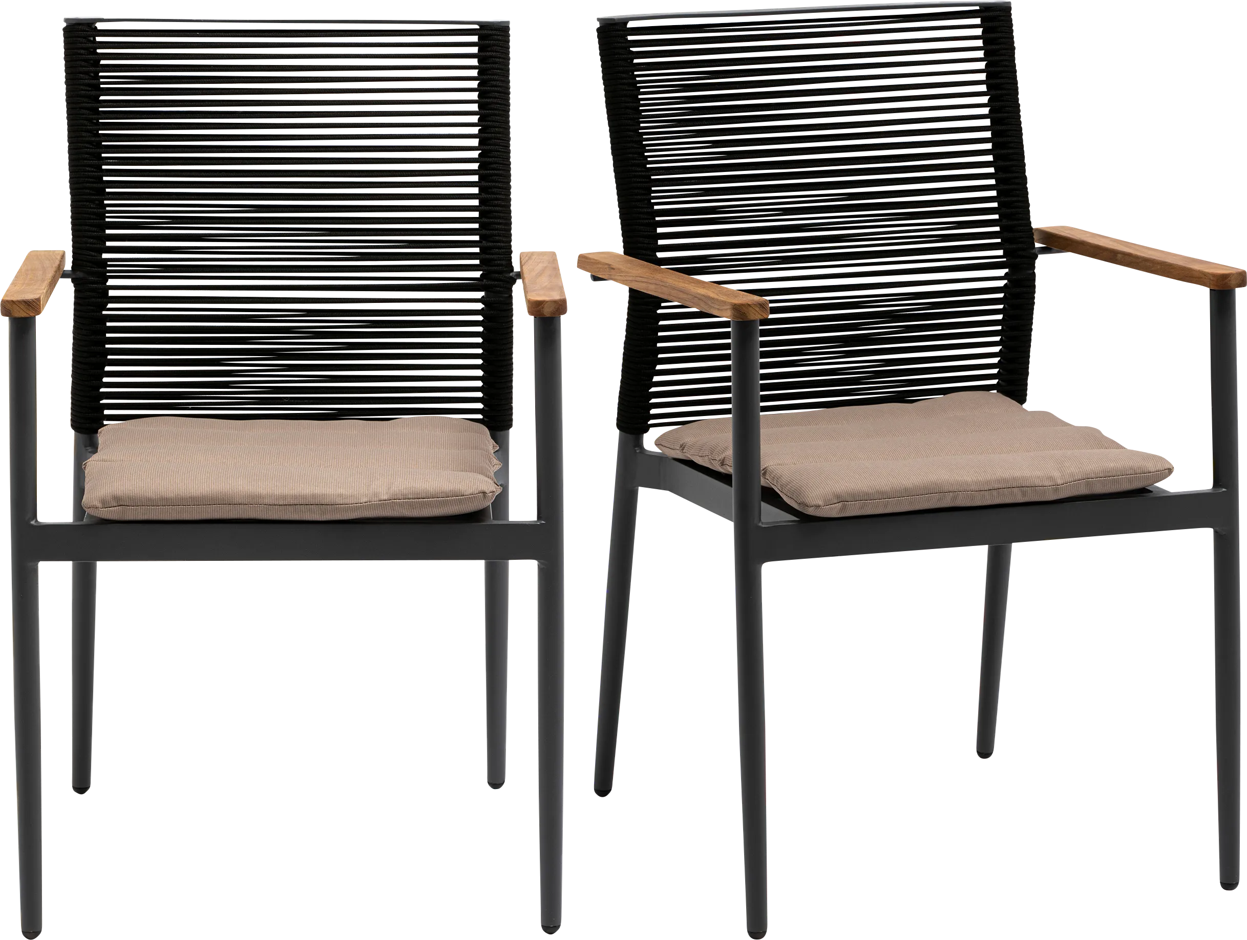 Marsalise Black Arm Chair, Set of 2 - Thumbnail - Image 1