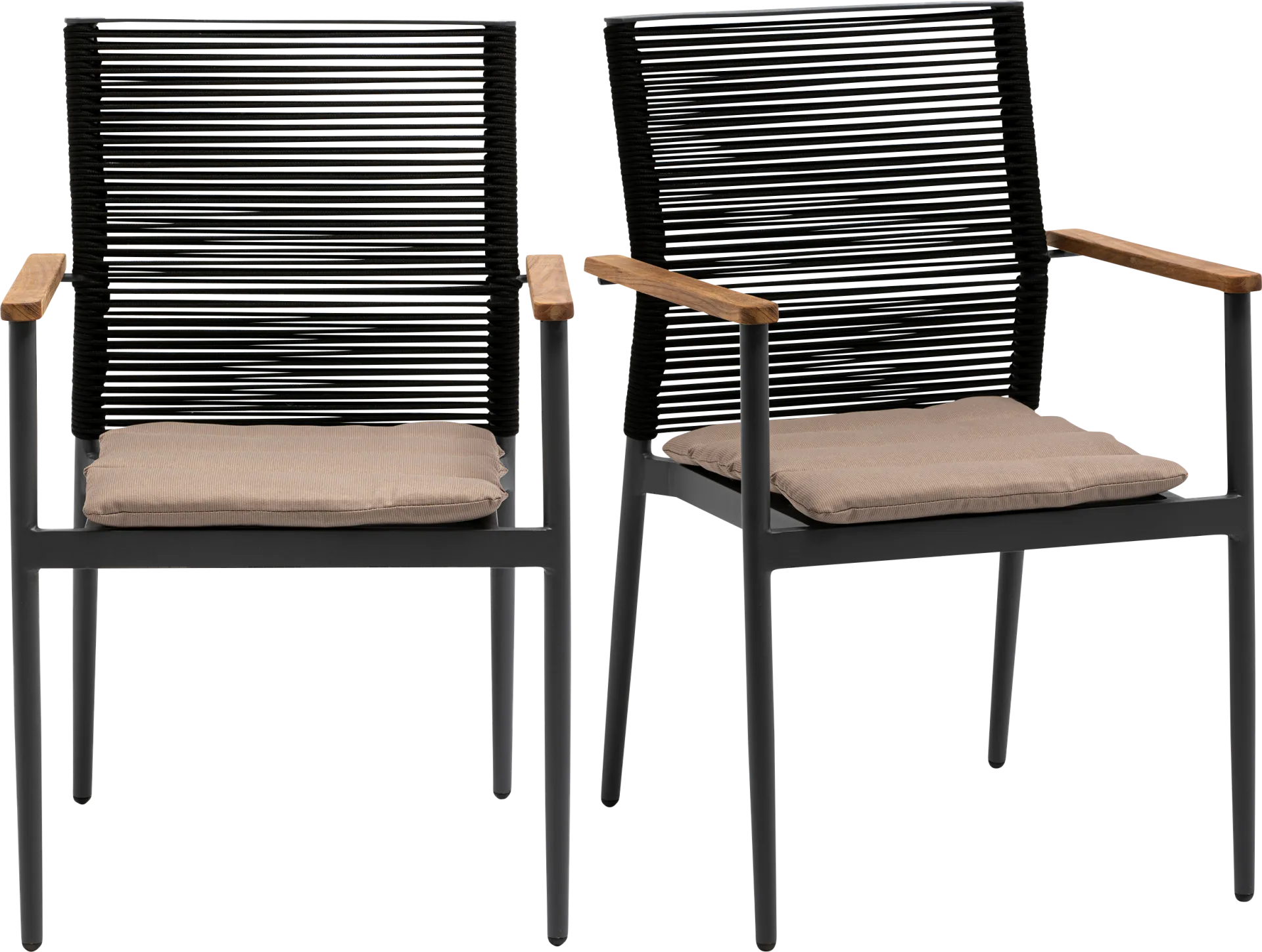 Marsalise Black Arm Chair, Set of 2 - Image 1