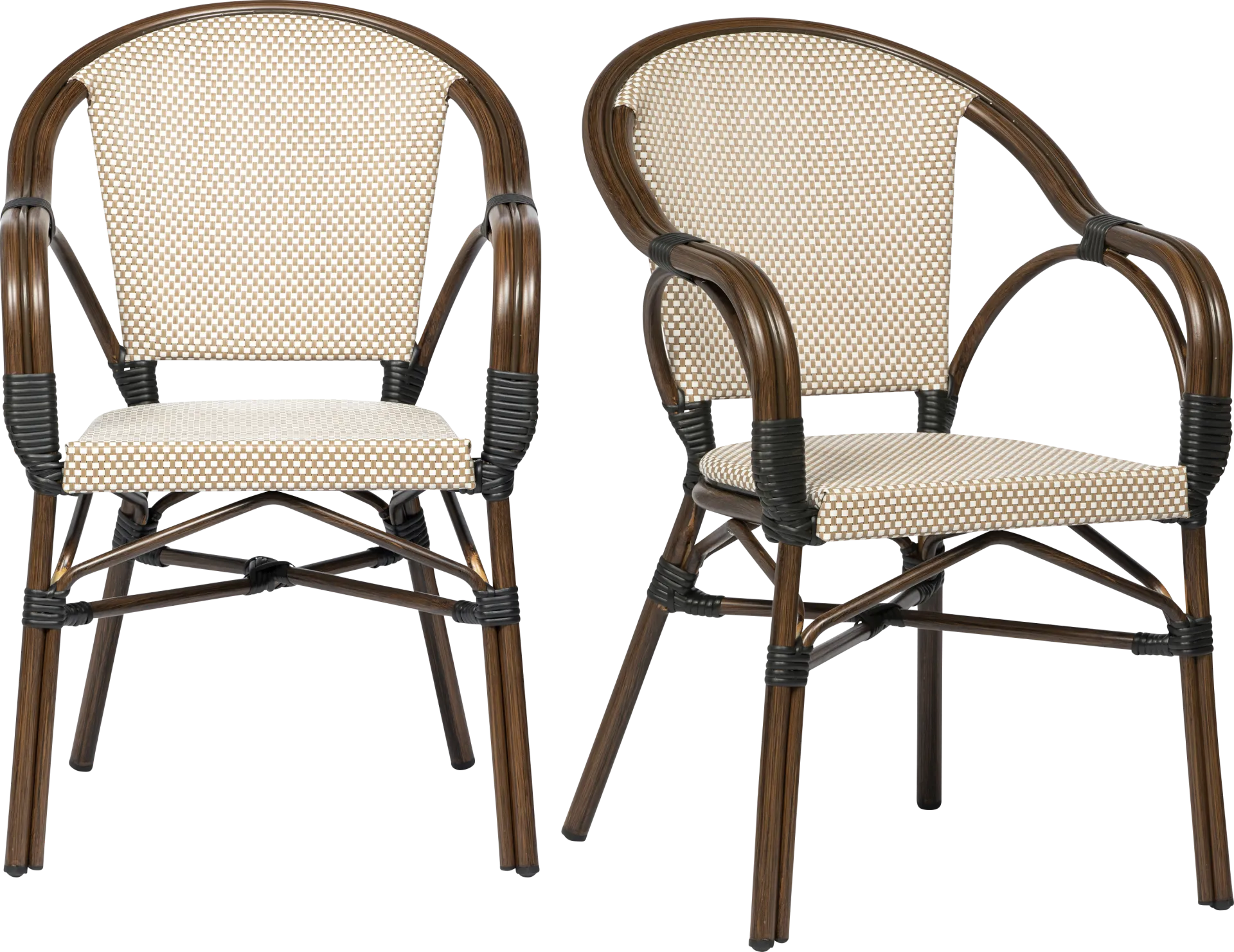 Palumbo II Brown Arm Chair, Set of 2 - Image 1
