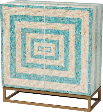 Abiathar Blue Accent Cabinet