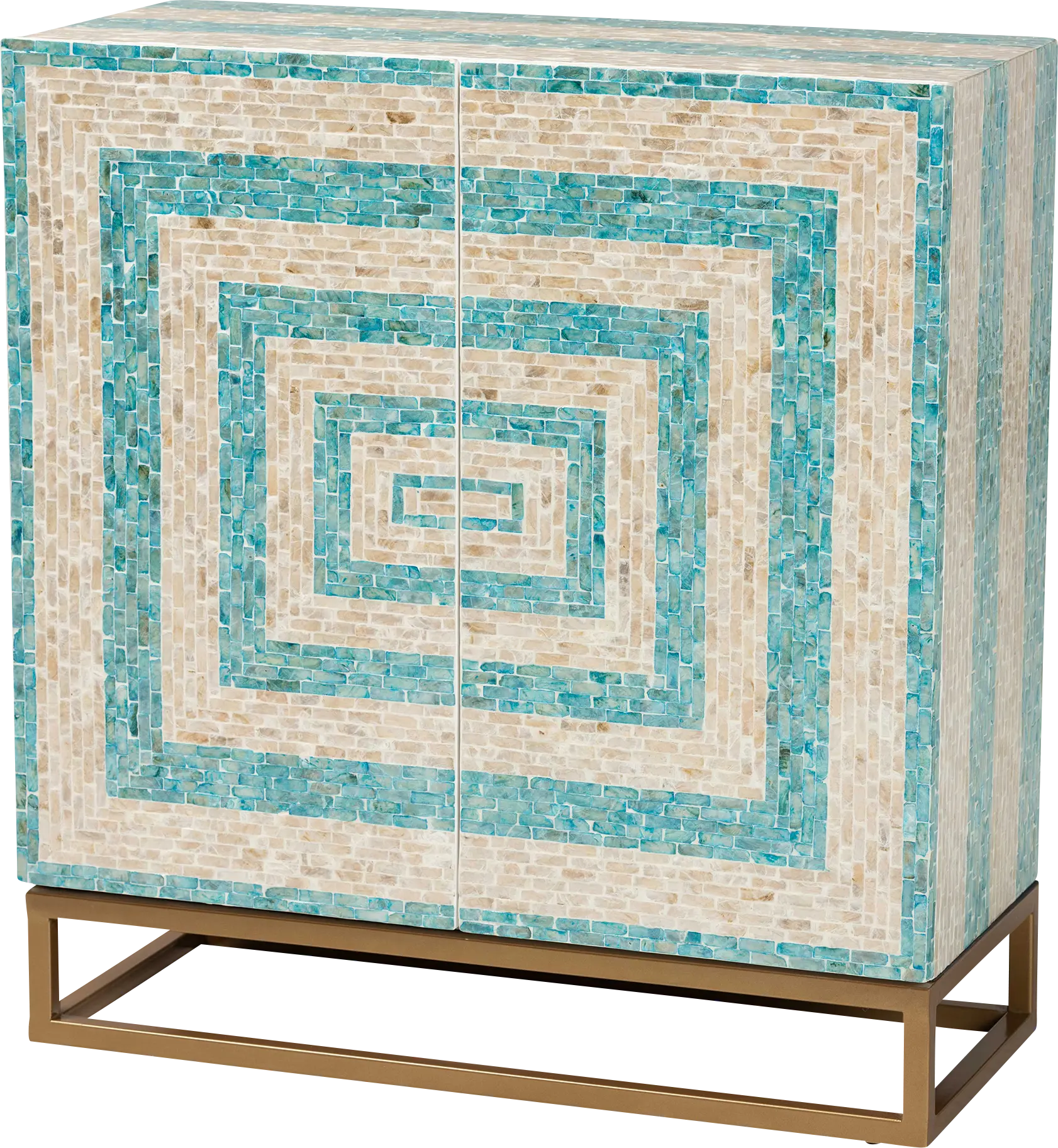 Abiathar Blue Accent Cabinet