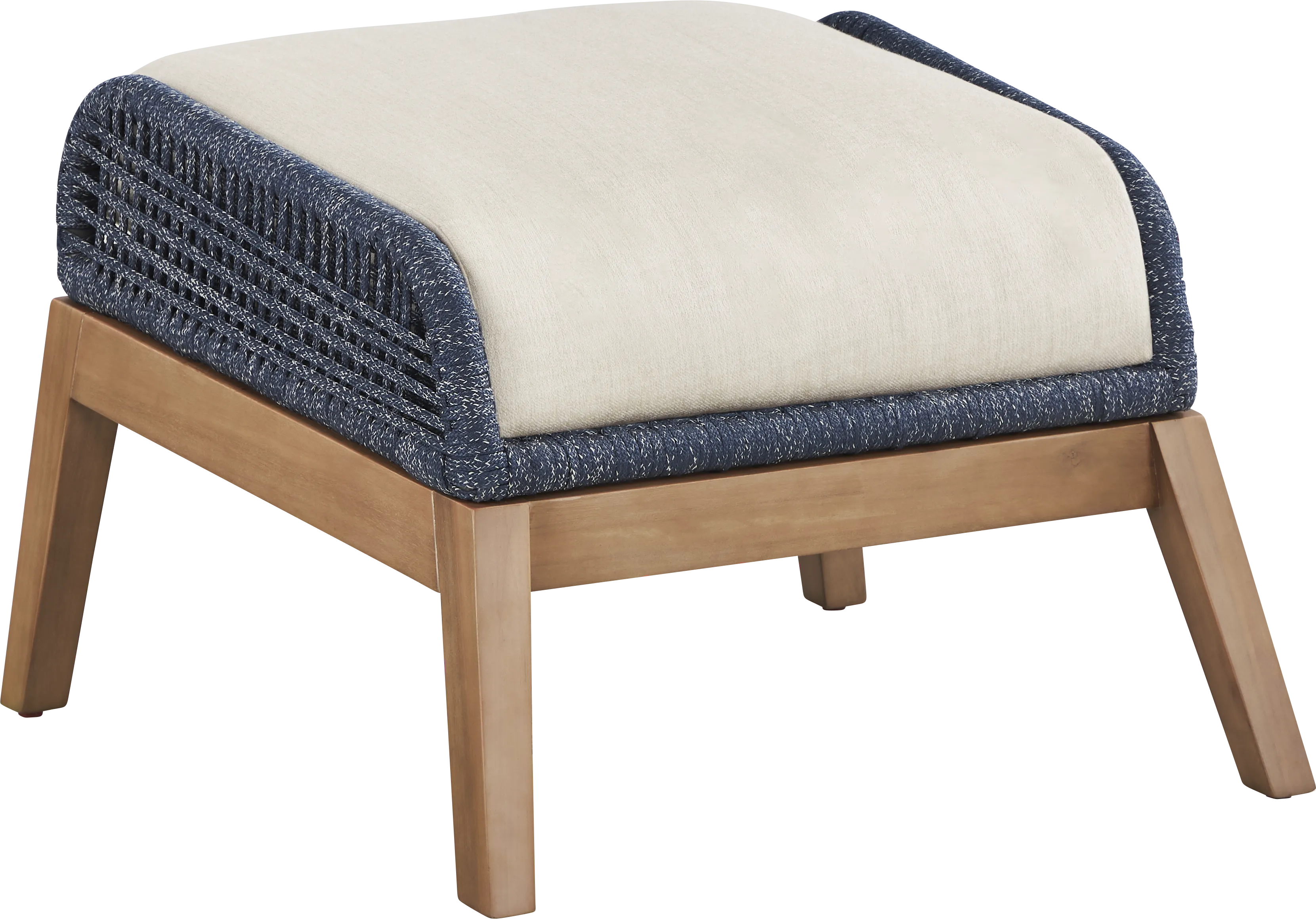 Tessere Blue Outdoor Ottoman - Thumbnail - Image 1