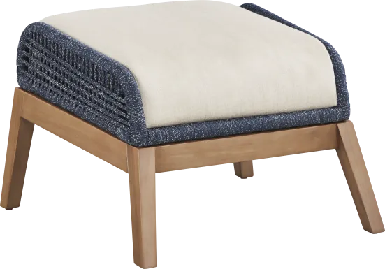 Tessere Blue Outdoor Ottoman
