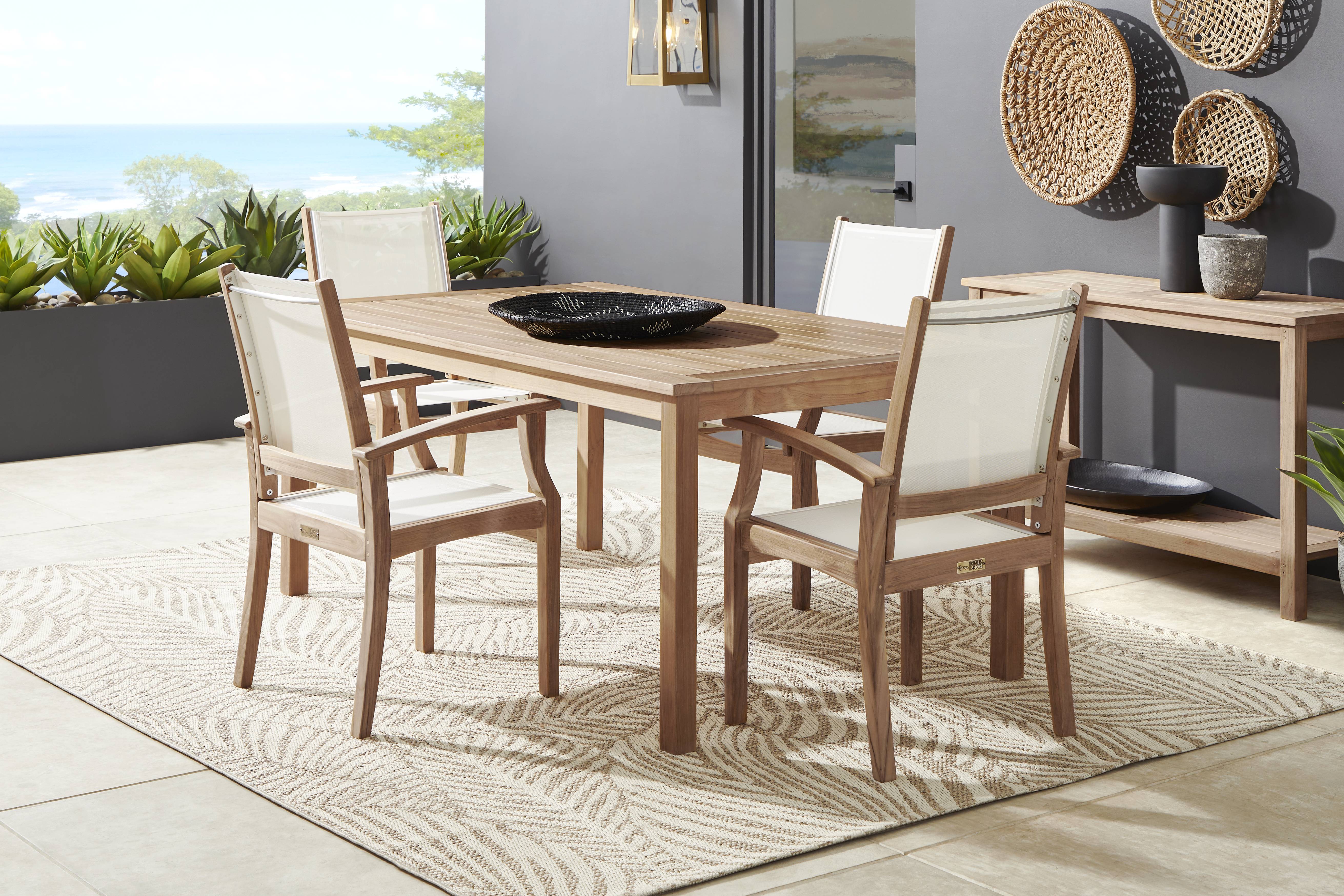 Pleasant Bay Teak Rectangle Outdoor Dining Table - Thumbnail - Image 2