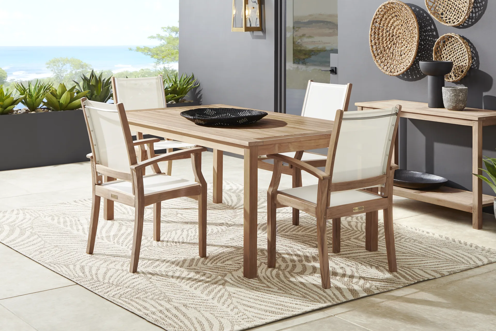 Pleasant Bay Teak Rectangle Outdoor Dining Table - Image 1