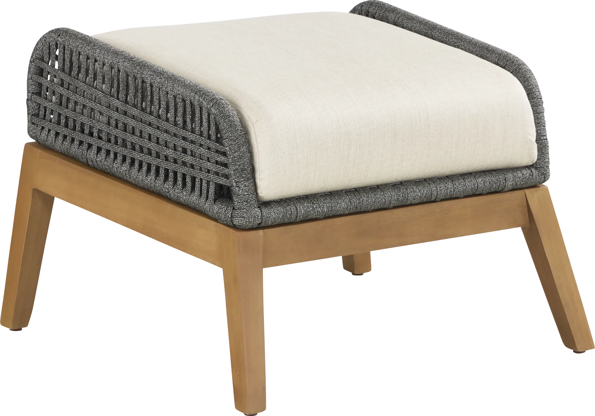 Tessere Gray Outdoor Ottoman - Image 2