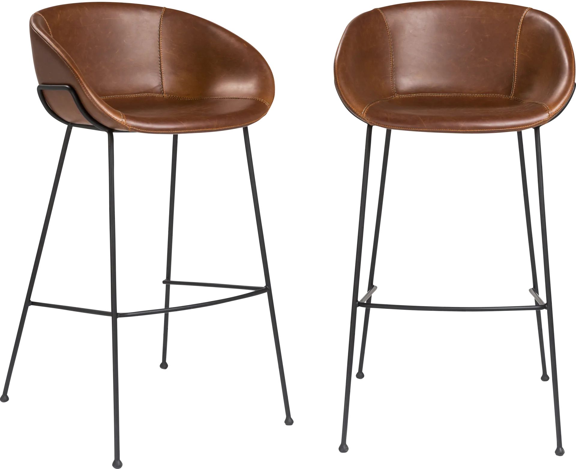 Choupique Dark Brown Barstool, Set of 2 - Image 1