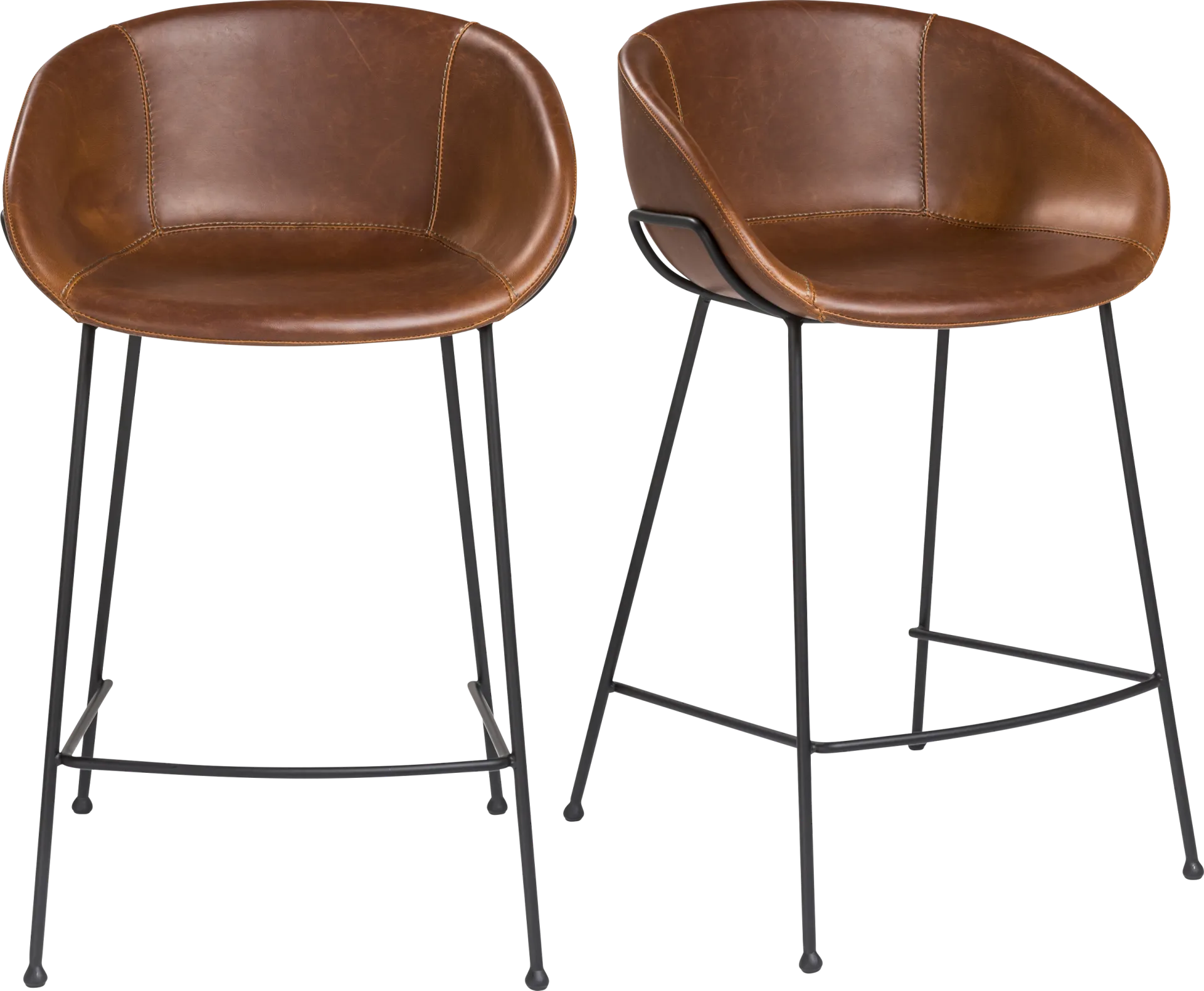 Choupique Dark Brown Counter Stool, Set of 2 - Image 1