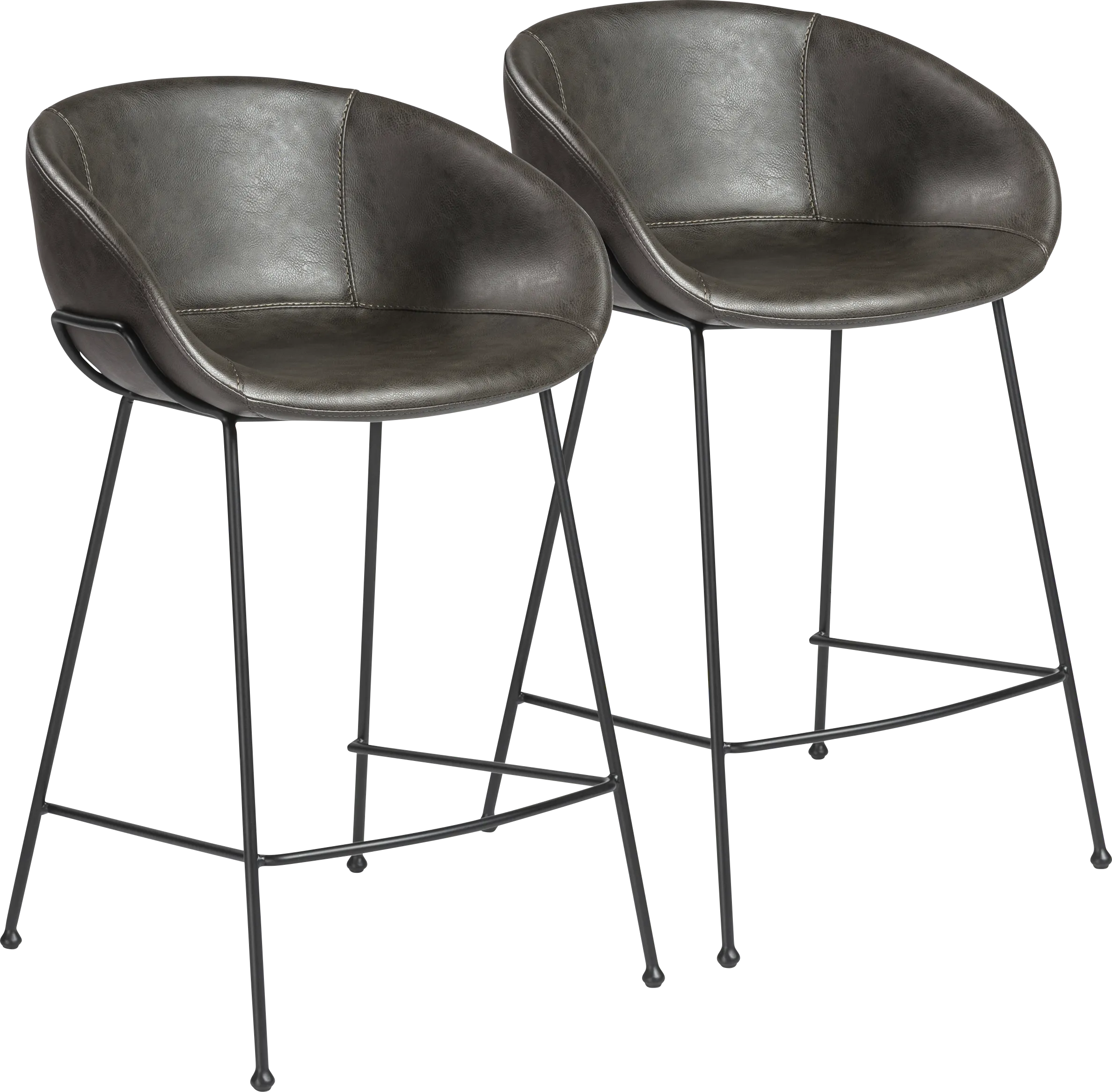 Choupique Dark Gray Counter Stool, Set of 2