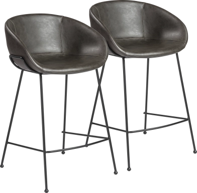 Choupique Dark Gray Counter Stool, Set of 2