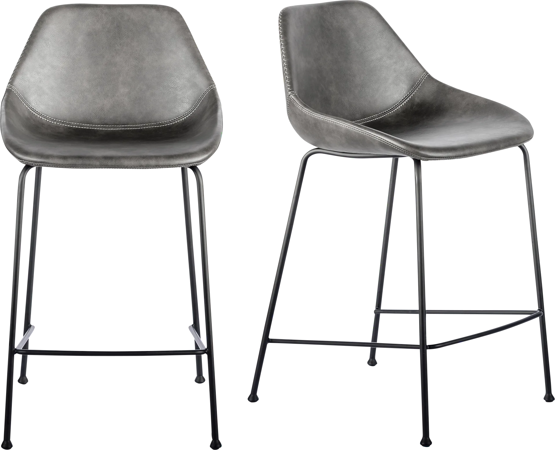 Rockcress Dark Gray Counter Stool, Set of 2 - Image 1