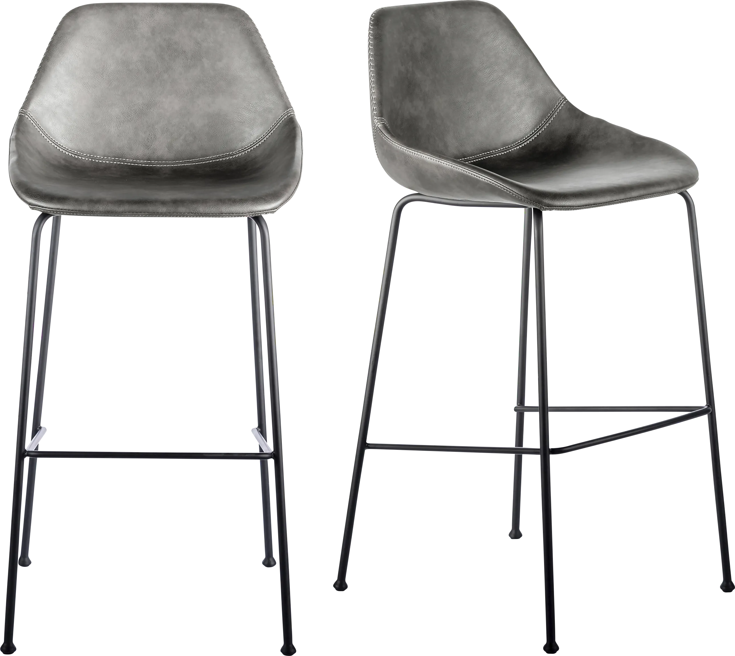 Rockcress Dark Gray Barstool, Set of 2 - Thumbnail - Image 1
