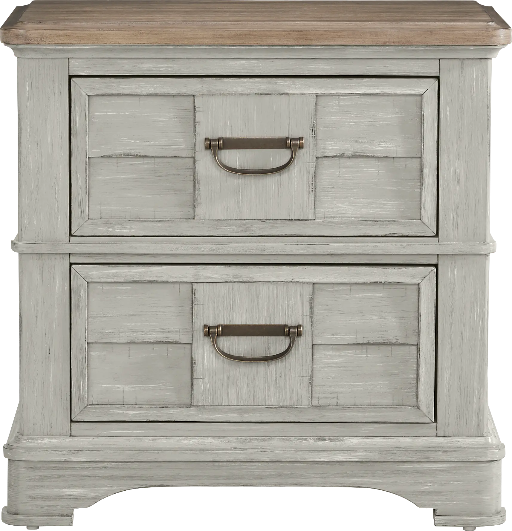 Edisto Bay Gray Nightstand