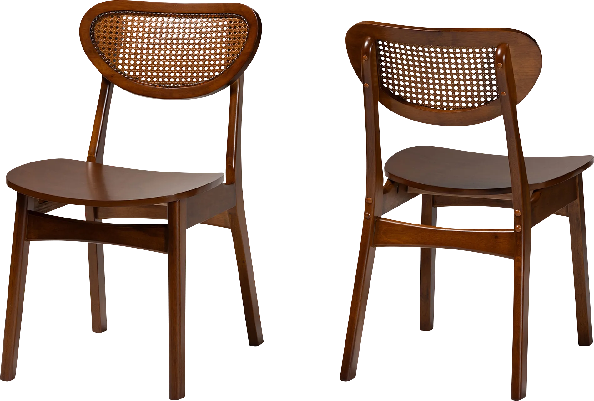 Traminer Walnut Brown Dining Chair, Set of 2 - Thumbnail - Image 1