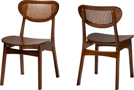 Traminer Walnut Brown Dining Chair, Set of 2
