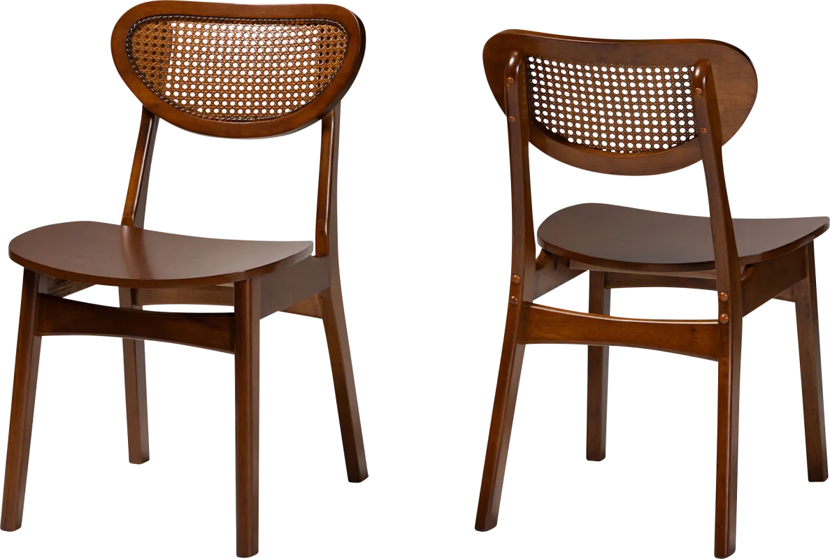 Traminer Walnut Brown Dining Chair, Set of 2