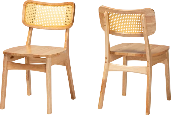 Calcasieu Light Brown Dining Chair, Set of 2
