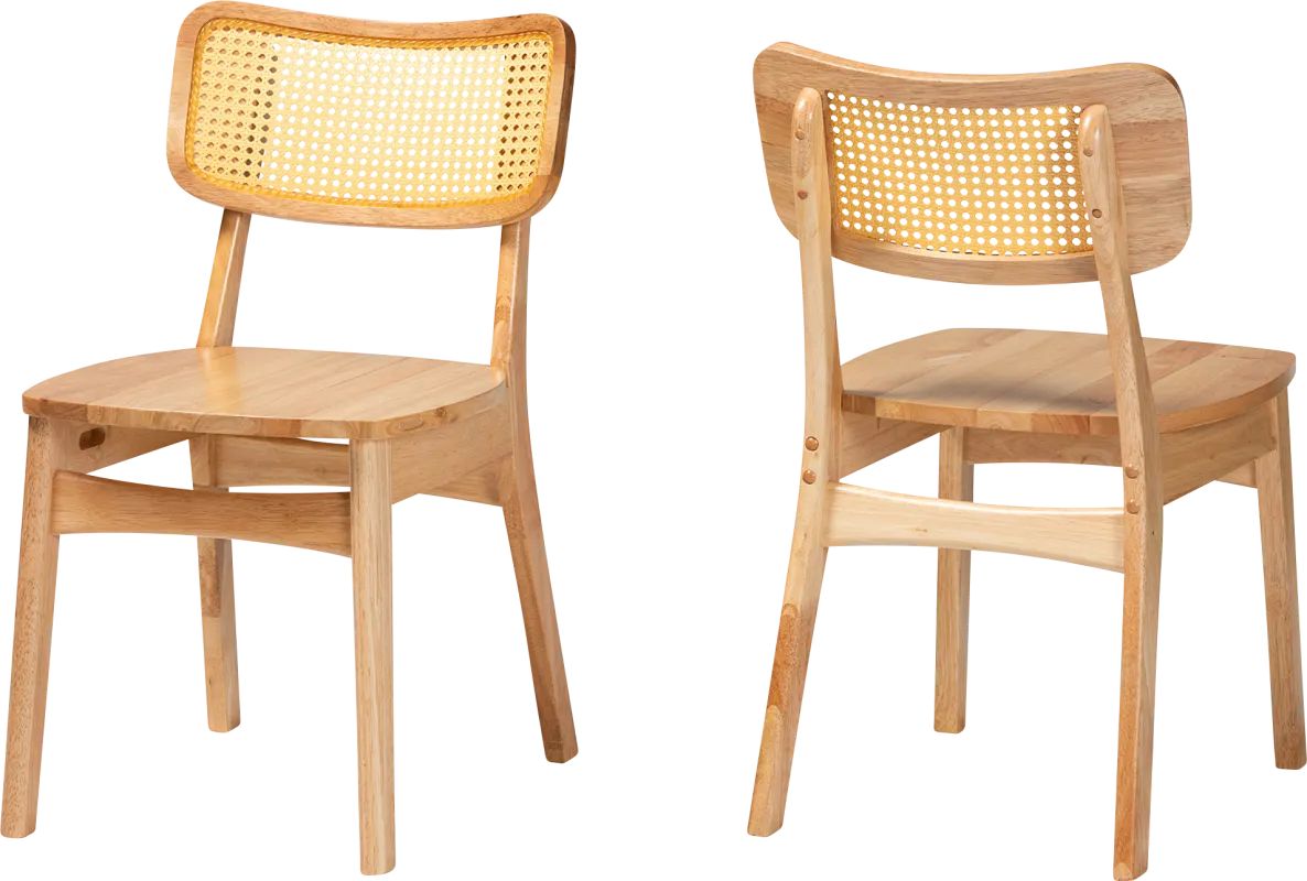 Calcasieu Light Brown Dining Chair, Set of 2