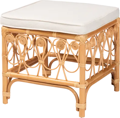 Carmenere Light Brown Ottoman