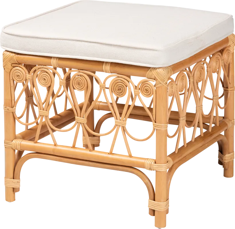 Carmenere Light Brown Ottoman